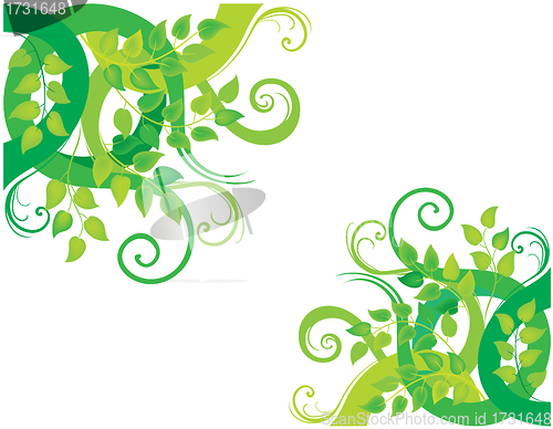Image of Green decorative background