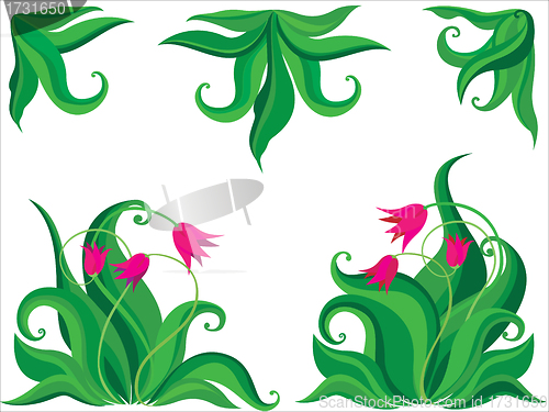 Image of Ddecorative tulips background