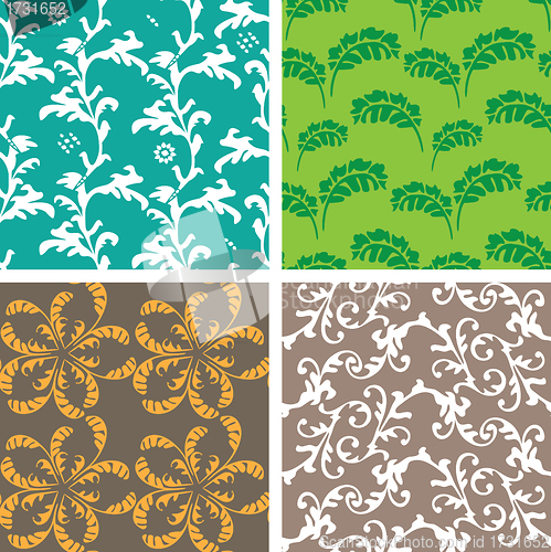 Image of Four seamless backgrounds