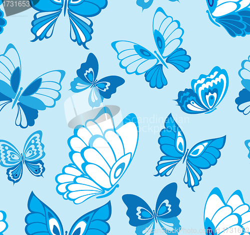 Image of Seamless pattern with butterfly