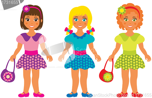 Image of three little girls