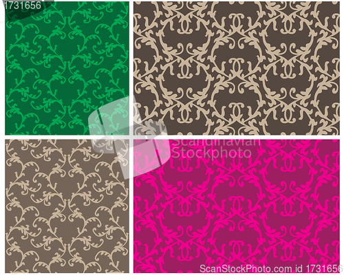 Image of two elegant seamless patterns