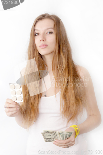 Image of girl and money