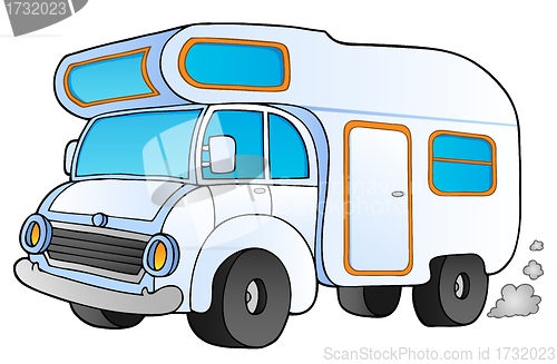 Image of Cartoon camping van