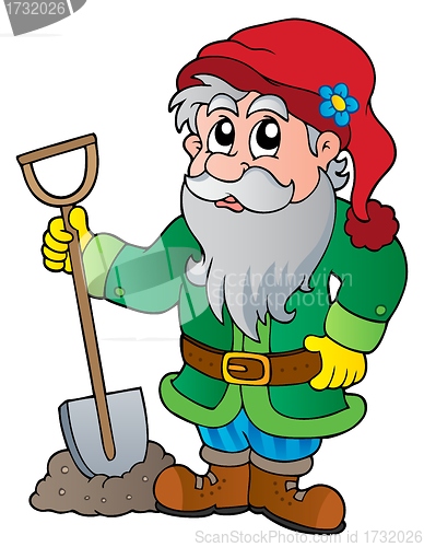 Image of Cartoon garden dwarf