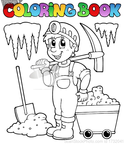 Image of Coloring book with miner