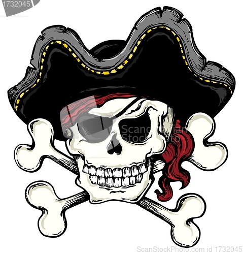 Image of Vintage pirate skull theme 1