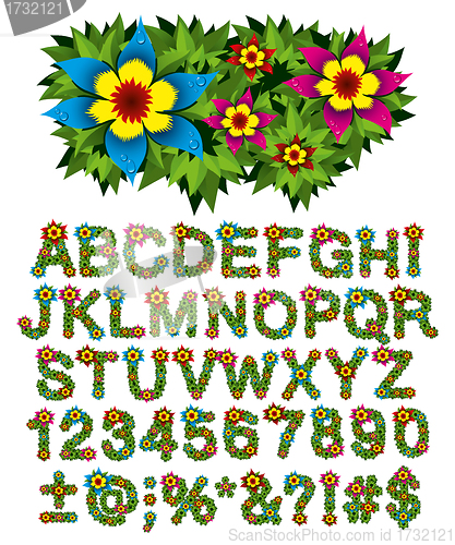 Image of Flower and Bush Letters