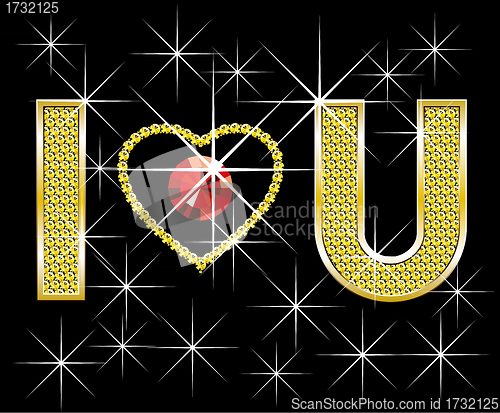 Image of Diamond Words I Love You