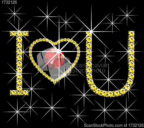 Image of Diamond Words I Love You