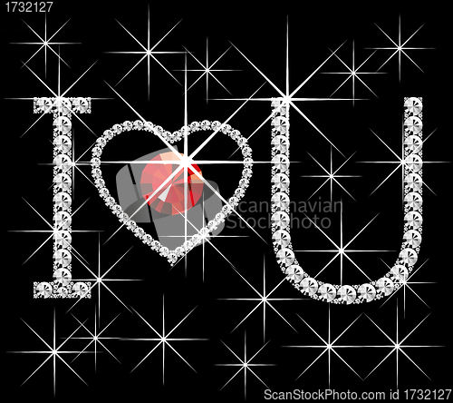 Image of Diamond Words I Love You