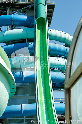 Image of Tobbogans in aqua park