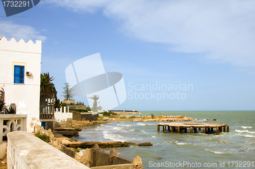 Image of Mediterranean Sea Beach Carthage Tunisia Africa