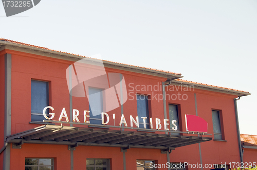 Image of train station architecture Gare de Antibes France Europe French 