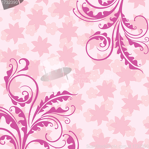 Image of Decorative pink floral background