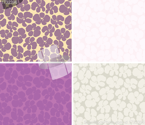 Image of Seamless background with orchids