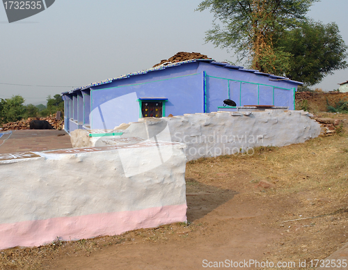 Image of blue house