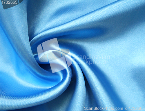 Image of Smooth elegant blue silk as background