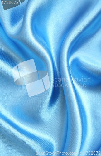 Image of Smooth elegant blue silk as background