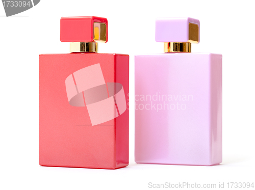 Image of Red and Pink Perfume Bottles