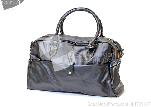 Image of Black Leather Man Handbag