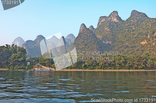 Image of Li river near Yangshuo Guilin Mountains