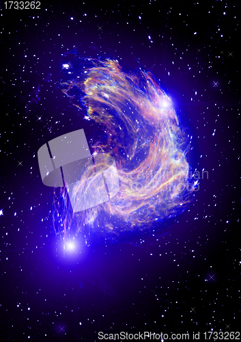 Image of galaxy in a free space