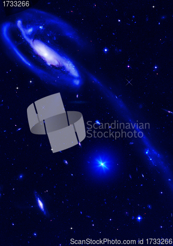 Image of galaxy in a free space