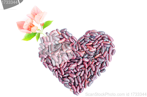 Image of Heart shape made of beans