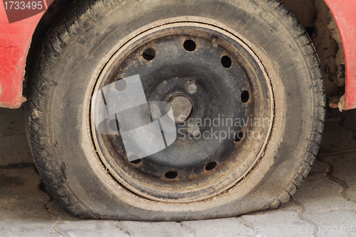 Image of Flat tire.