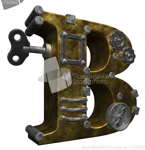 Image of steampunk letter b