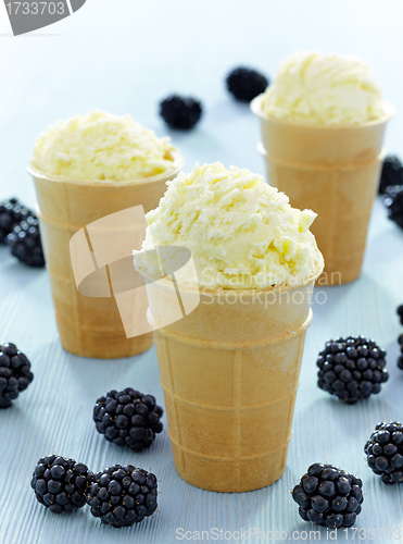 Image of Ice cream with fresh berries
