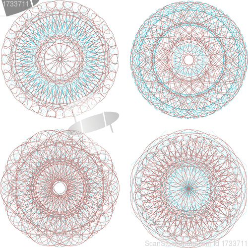 Image of Vector guilloche pattern for currency, certificate or diplomas