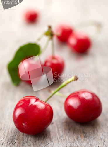 Image of fresh red cherries