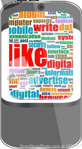Image of vector smart phone social media theme