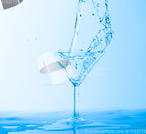 Image of Water Splashing in a Wineglass