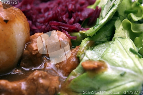 Image of holiday lunch texture