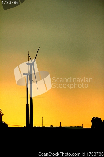Image of windmill silhoette