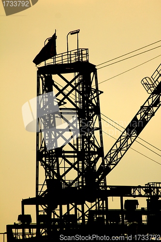 Image of harbor silhouettes