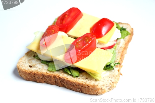 Image of homemade sandwich isolated