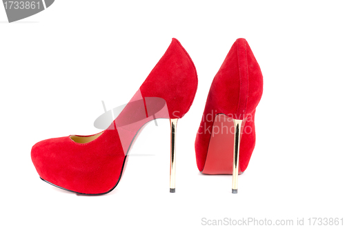 Image of red female shoes