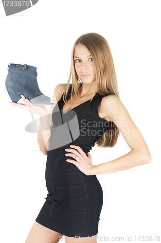 Image of woman with a shoe