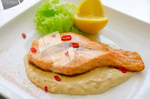 Image of Grilled salmon steak