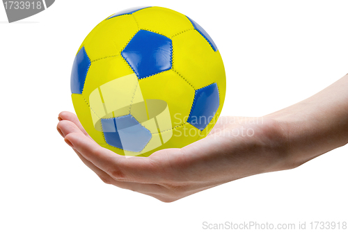 Image of blue and yellow ball