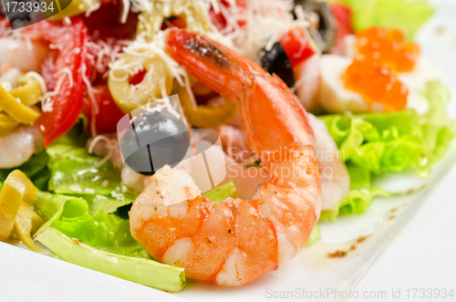 Image of tasty seafood salad