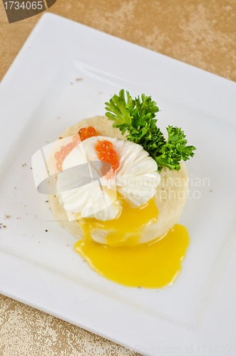 Image of poached eggs