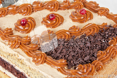 Image of tasty nuts cake