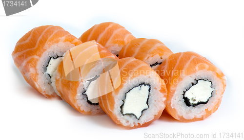 Image of Various kinds of sushi and sashimi