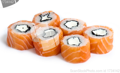 Image of Various kinds of sushi and sashimi