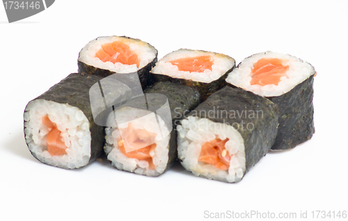 Image of Various kinds of sushi and sashimi